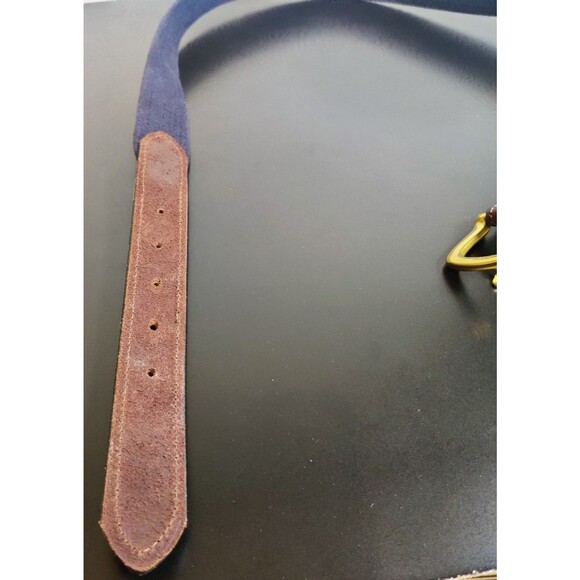 Vineyard Vines Whale Canvas and Leather Tipped Golf belt Size 36 Pre Owned - Picture 11 of 14